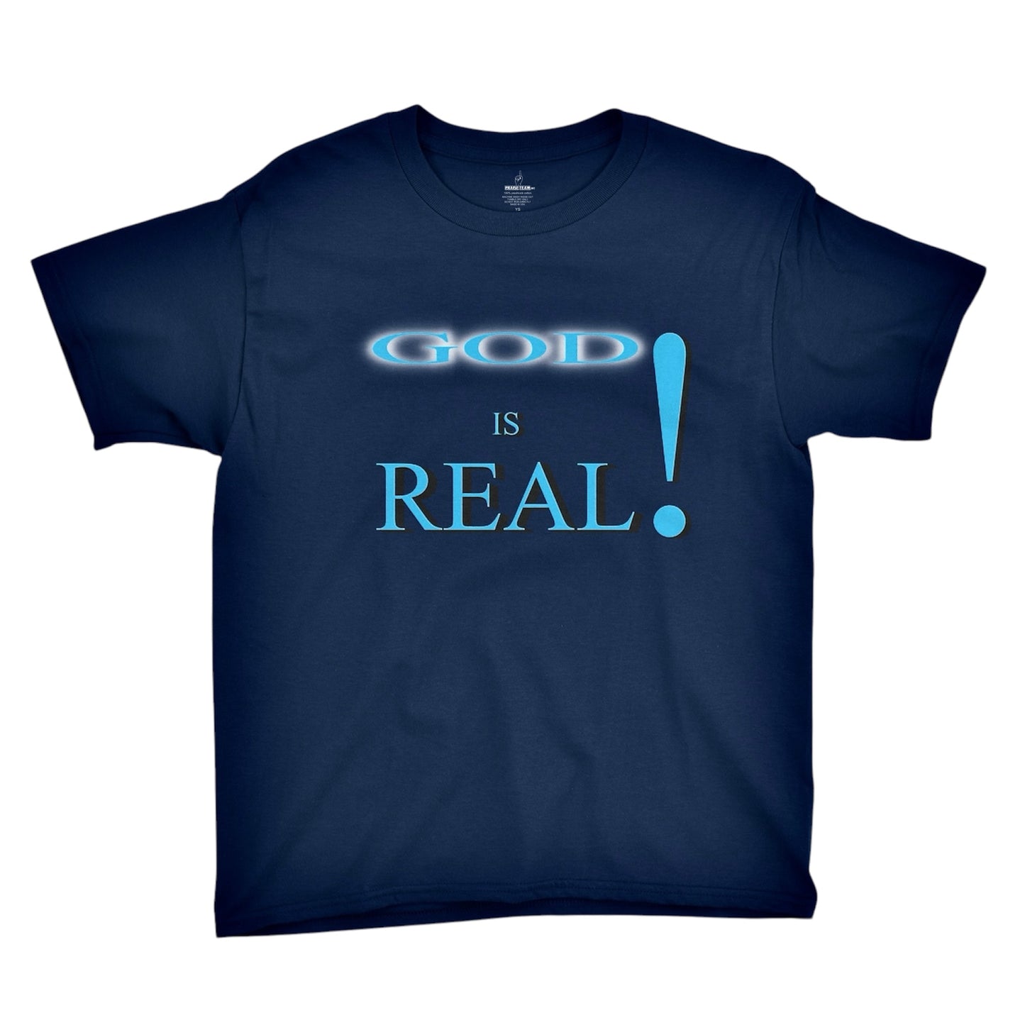 God Is Real Navy Youth Unisex T-shirt