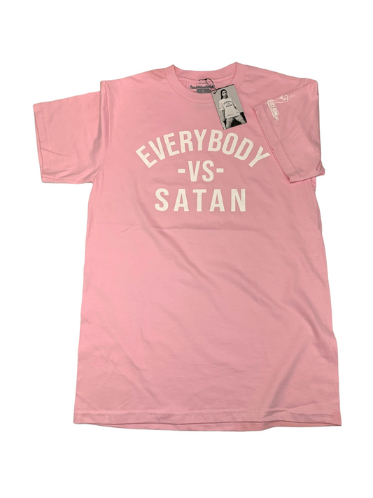 Everybody -Vs- Satan (Pink & White)