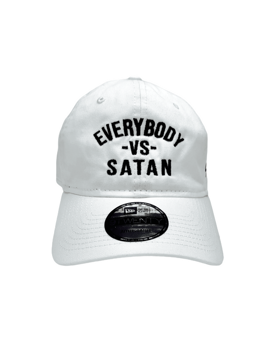 Everybody -Vs-Satan New Era Embroidered  White & Black  Unstructured Cap