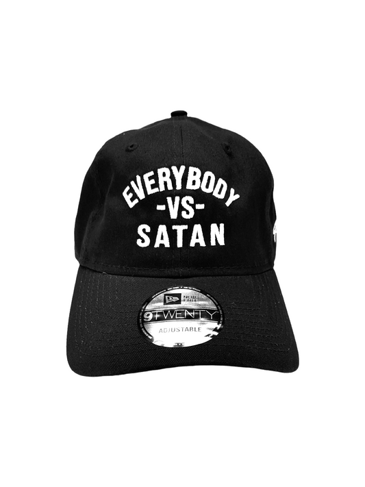 Everybody -Vs - Satan New Era Embroidered  Black & White  Unstructured Cap
