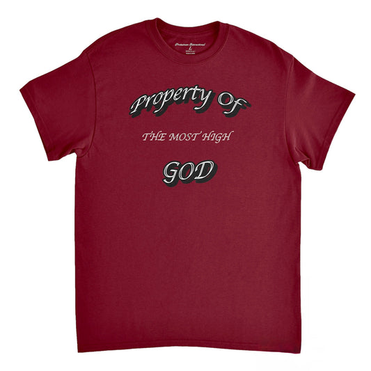 Property Of The Most High God Cardinal Red Unisex T-Shirt