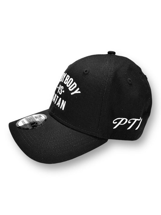 Everybody -Vs - Satan  New Era Embroidered  Black & White  Structured Cap