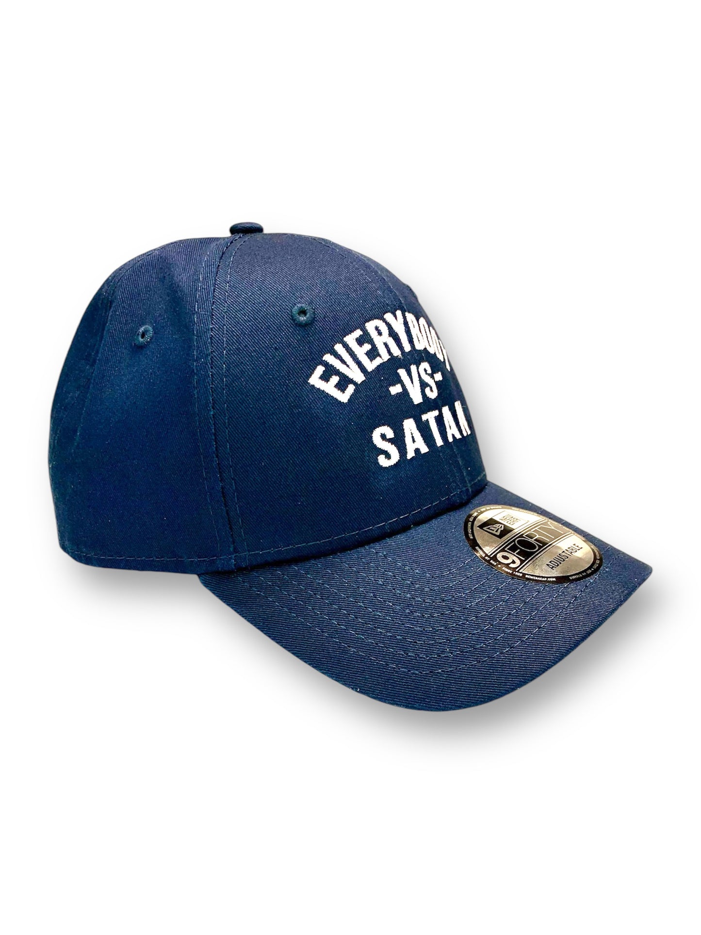 Everybody -Vs - Satan  New  Era Embroidered  Navy & White Structured Cap