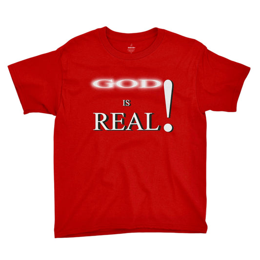 God Is Real Red Youth Unisex T-shirt