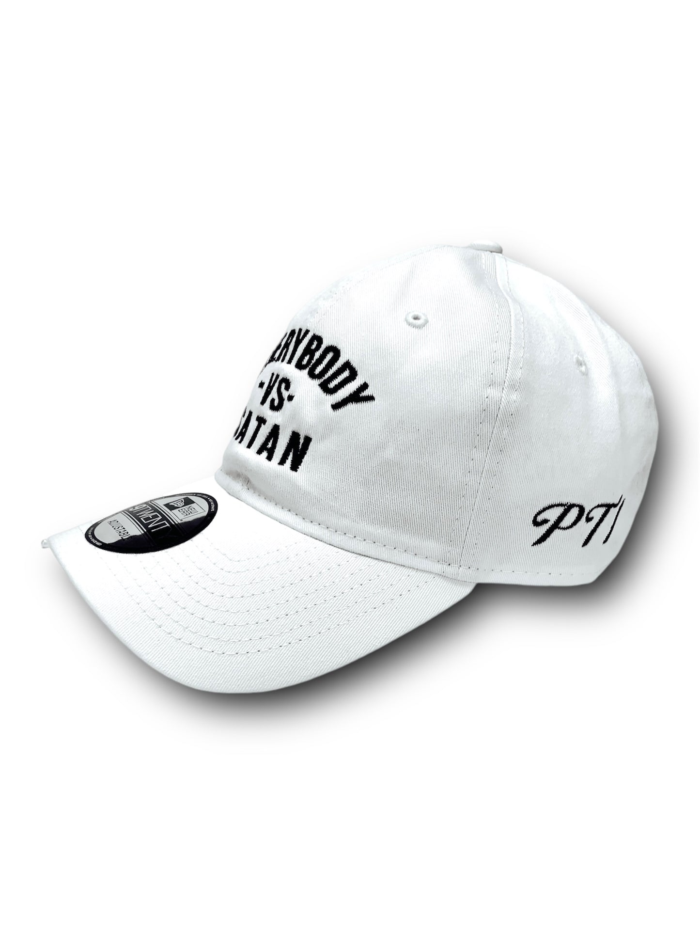 Everybody -Vs-Satan New Era Embroidered  White & Black  Unstructured Cap