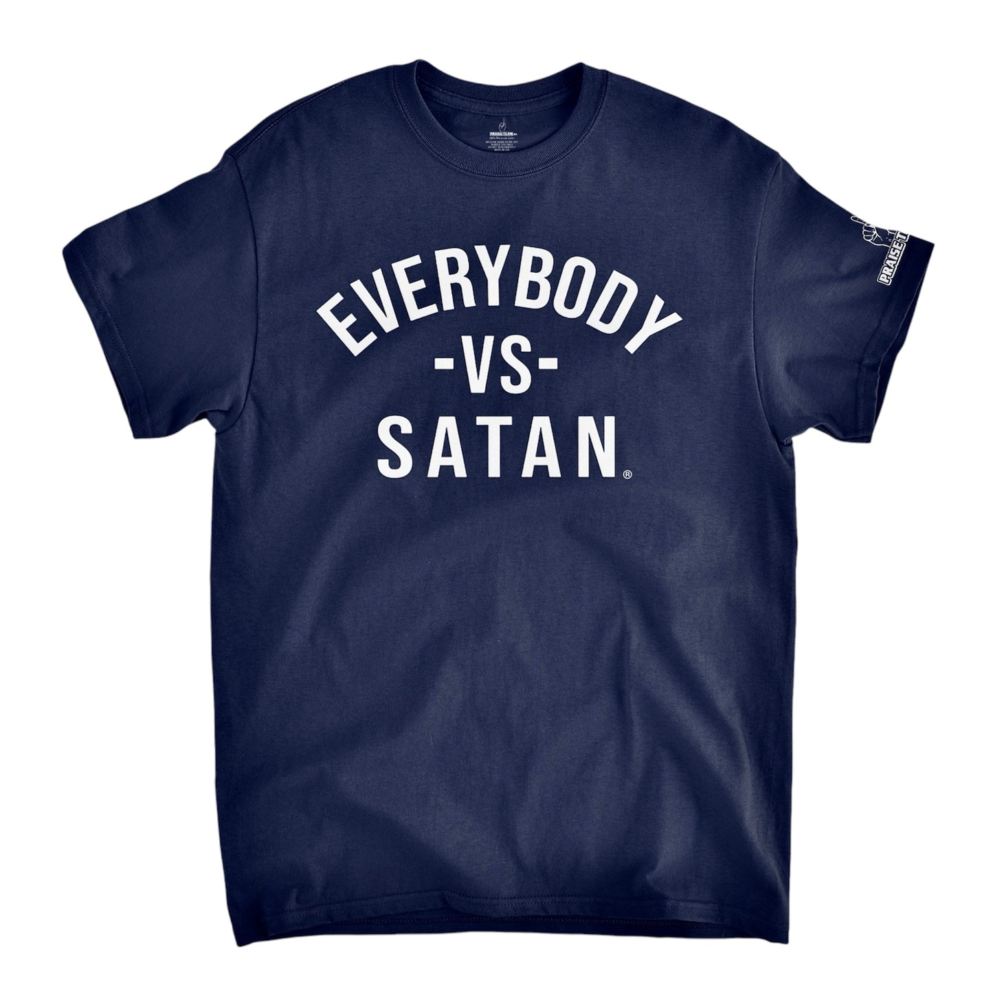 Everybody-Vs-Satan Navy & White Unisex T-shirt