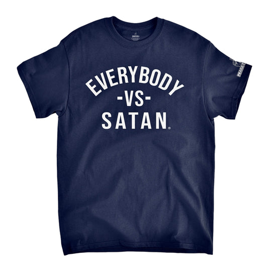 Everybody-Vs-Satan Navy & White Unisex T-shirt