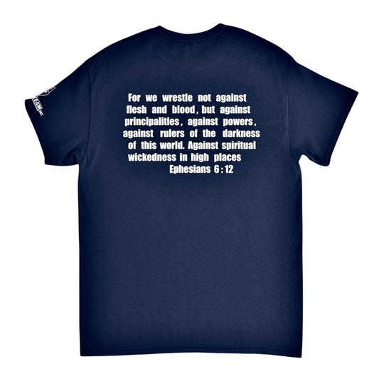 Everybody-Vs-Satan Navy & White Unisex T-shirt