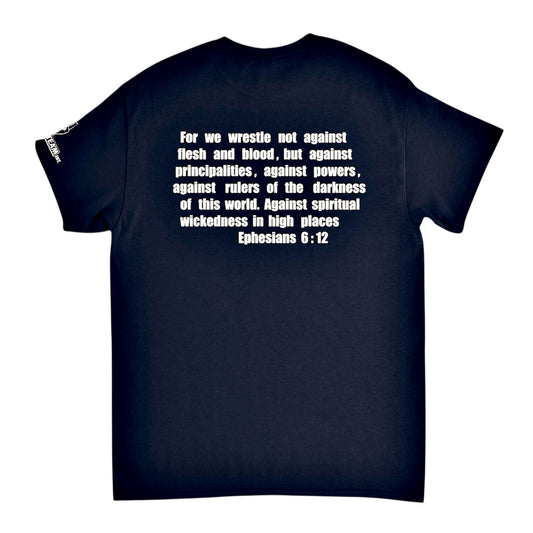 Everybody-Vs-Satan Navy & White Unisex T-shirt