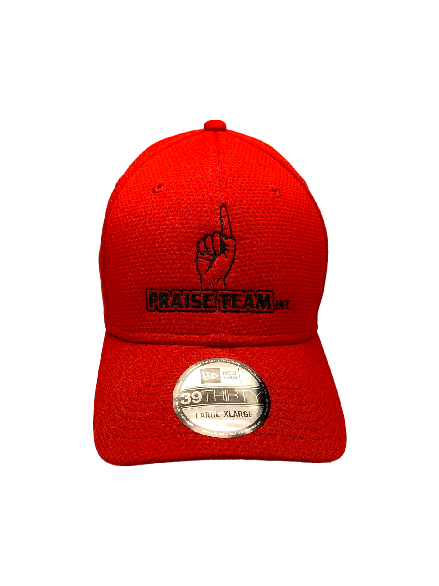 John 3:16 New Era Embroidered  Red & Black Stretch Fit Cap