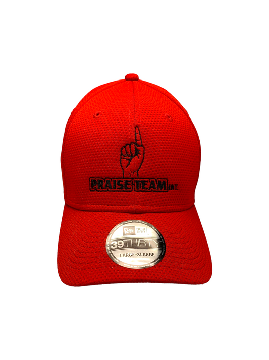 John 3:16 New Era Embroidered  Red & Black Stretch Fit Cap